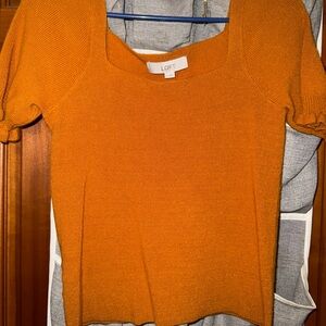 LOFT Vibrant Orange brown color  Sweater